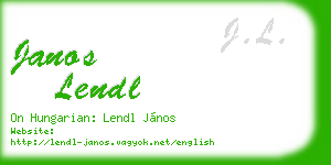 janos lendl business card